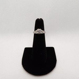 New Womens Silver with Diamond CZ's Sz 5